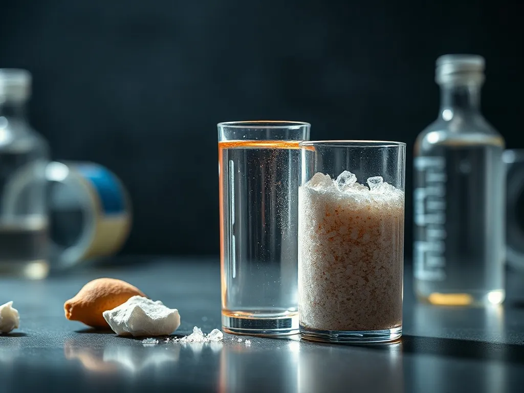 A professional laboratory glass with isotonic solution and e